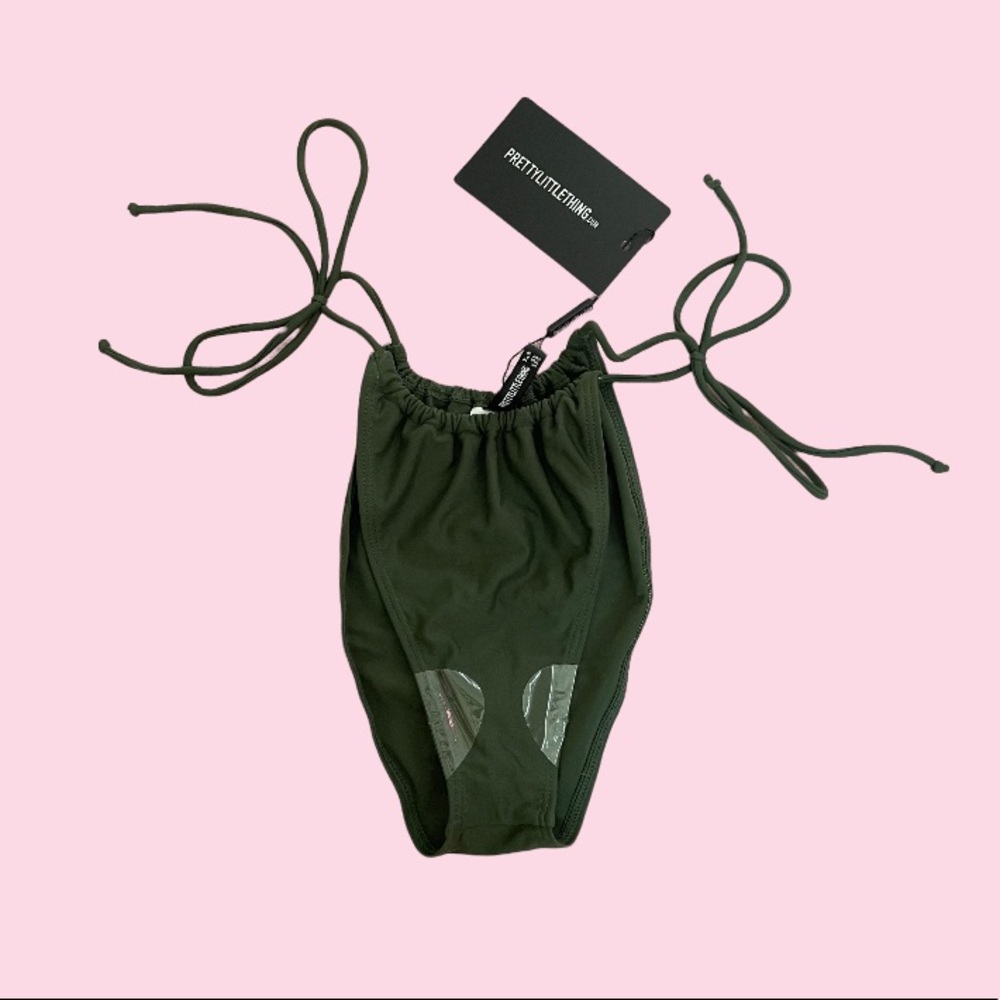 NEW Olive Green Tie Side Bikini Bottoms